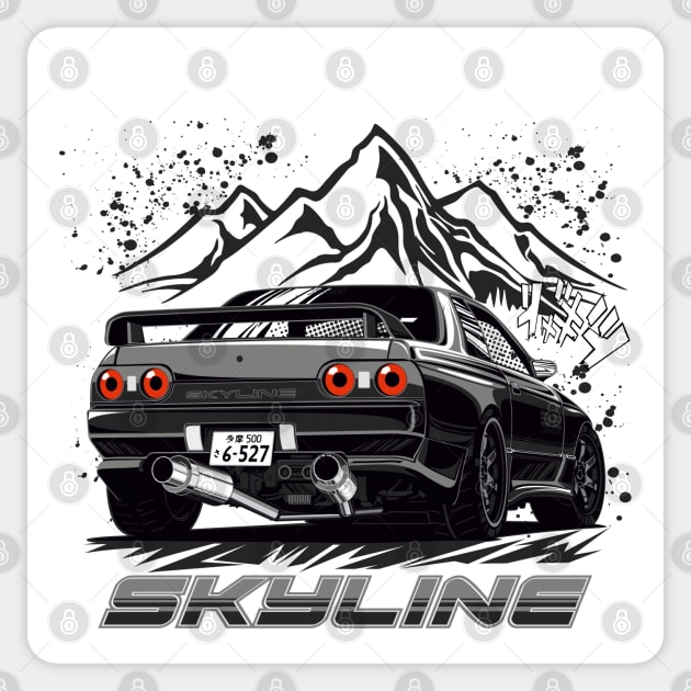 VR38 Swapped Skyline R32 Sticker by racingfactory